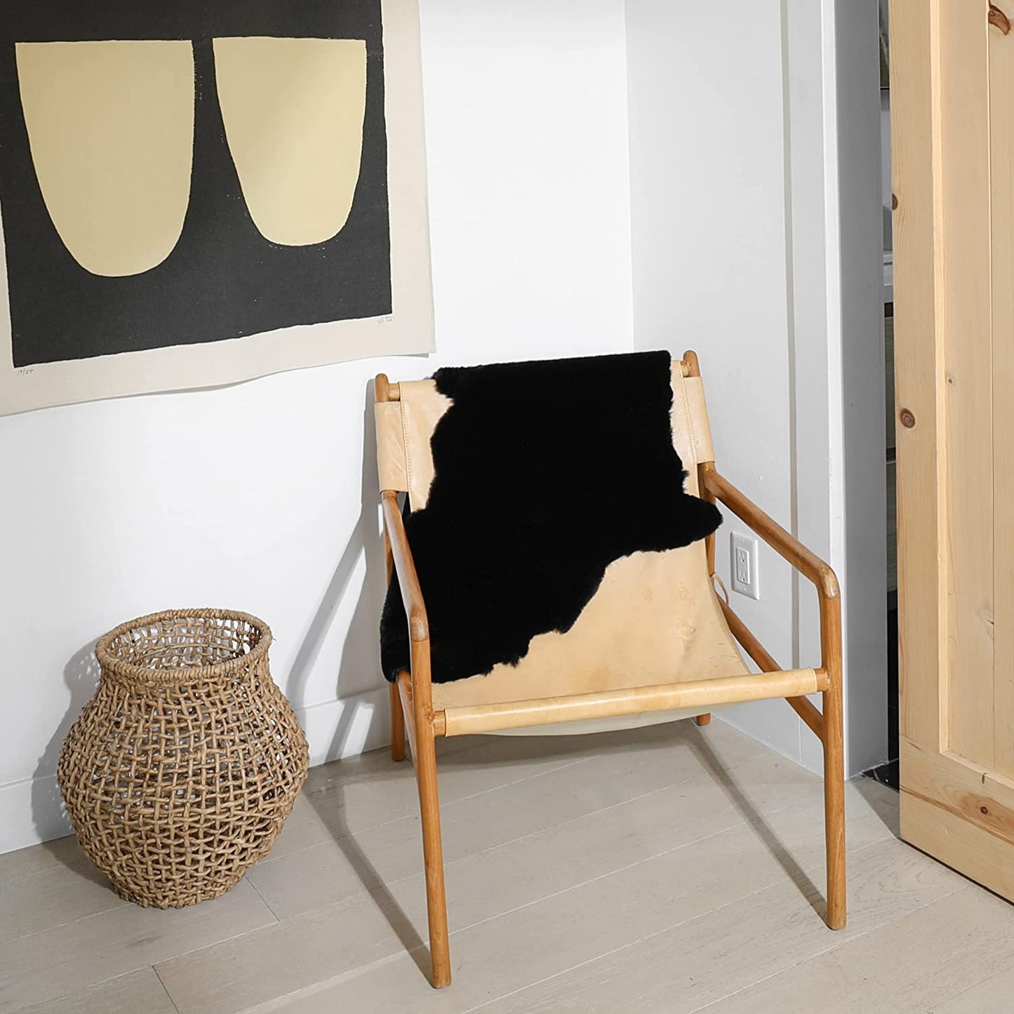 Black Map of Africa Luxurious Faux Fur Rug/Throw