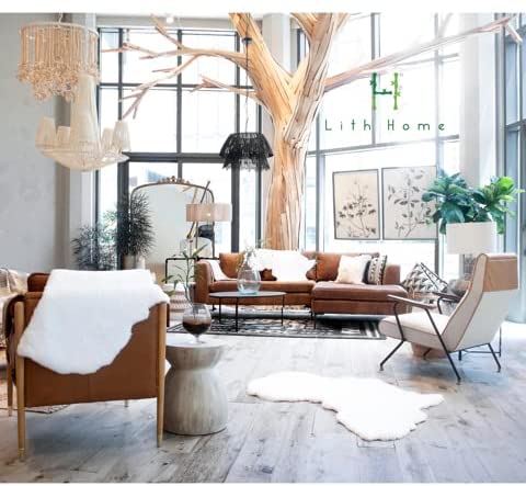 White Map of Africa Luxurious Faux Fur Rug/Throw