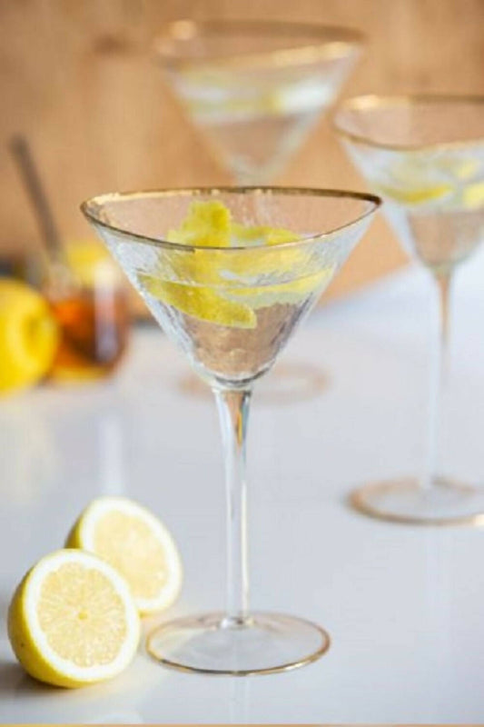 Handmade Hammered Cocktail Glasses