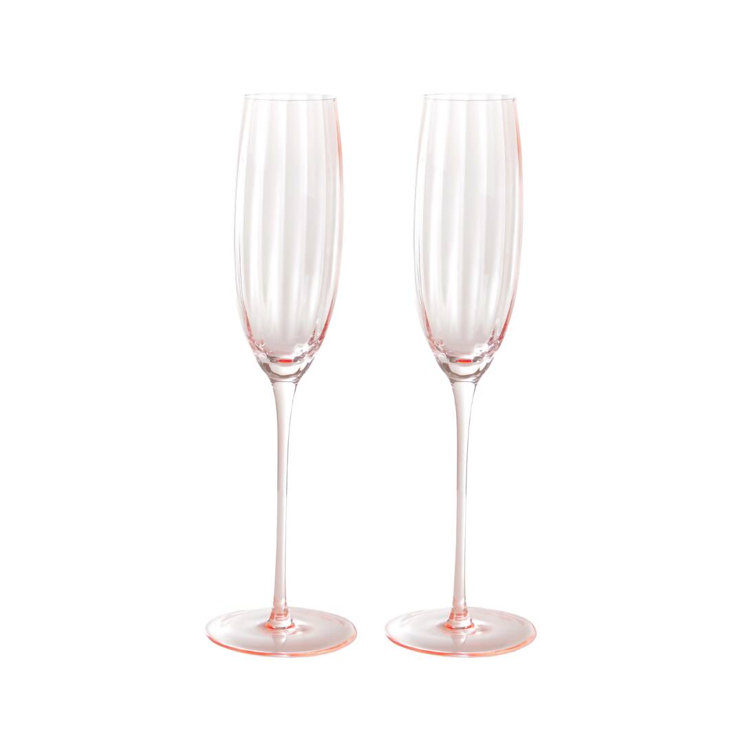Pink Champagne Flutes