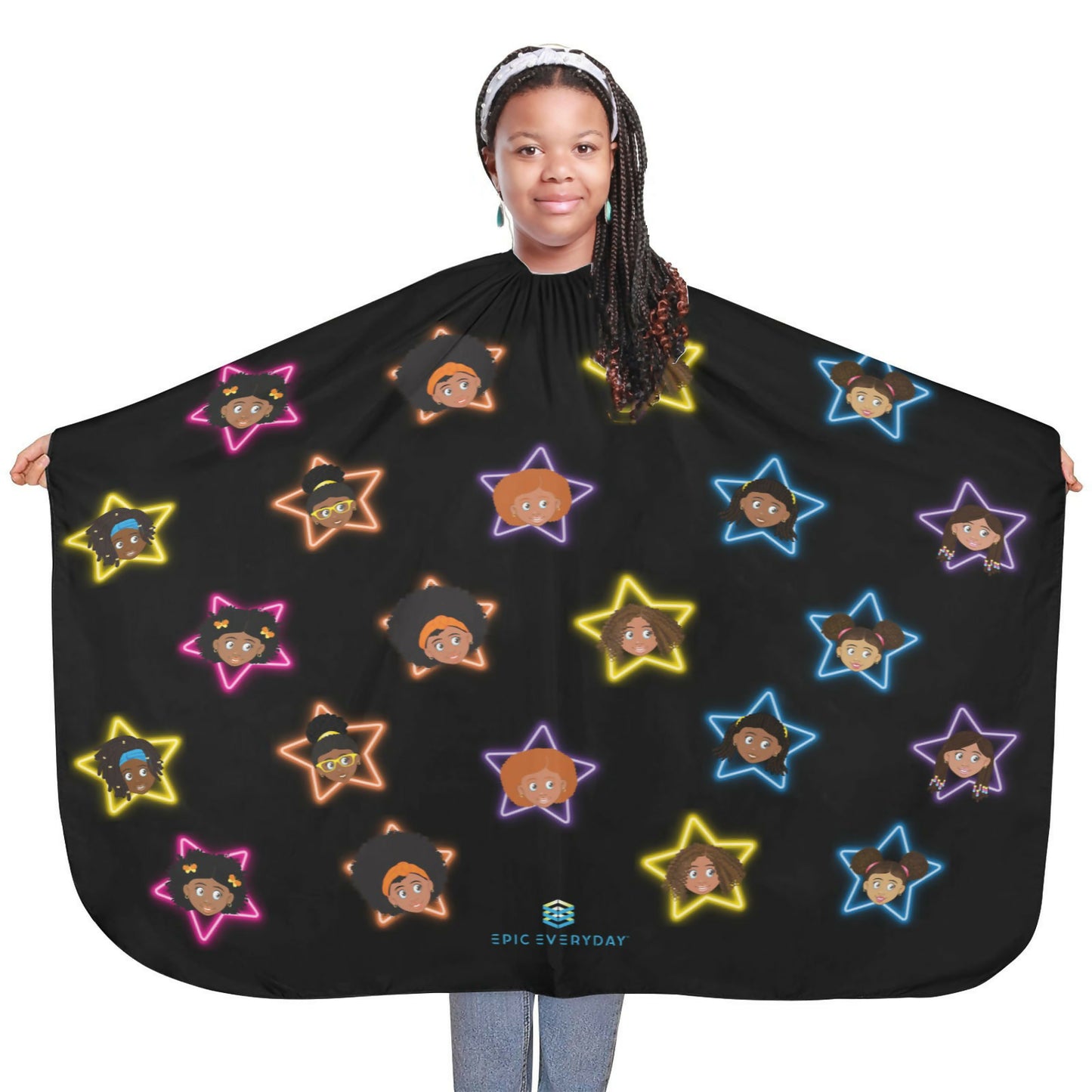 Girls Black Salon Cape