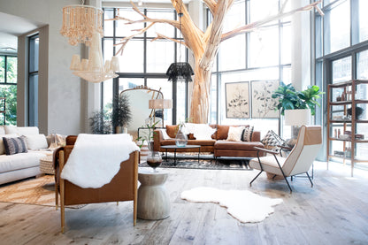 Map of America Luxurious Faux Fur Rug/Throw