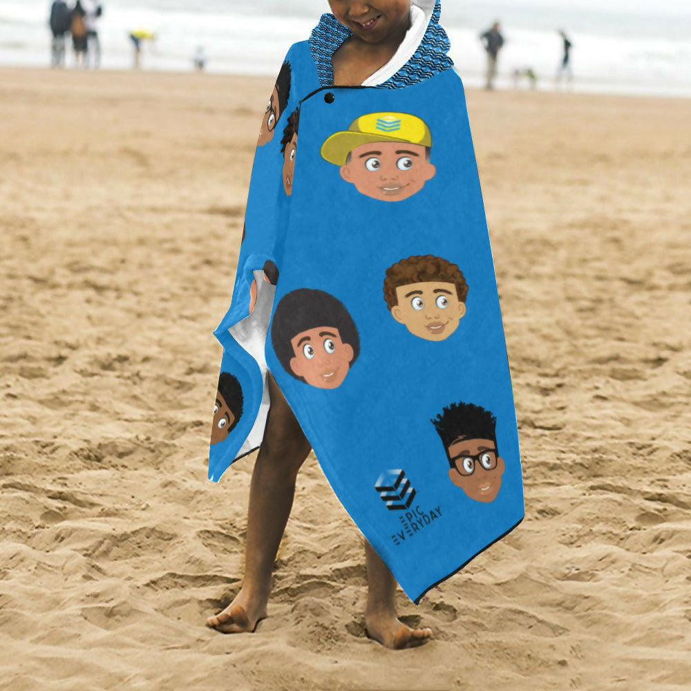 Boys Blue Hooded Towels