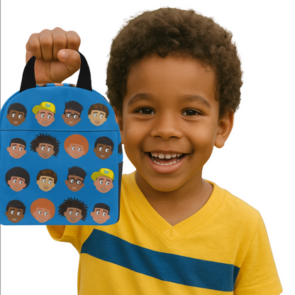 Boys Blue Top Zip Lunch Bag