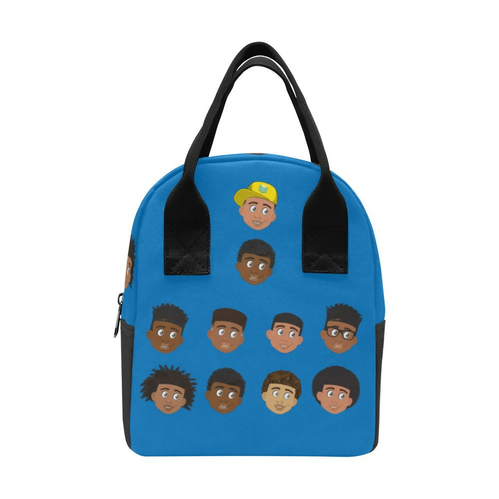 Boys Blue Top Zip Lunch Bag