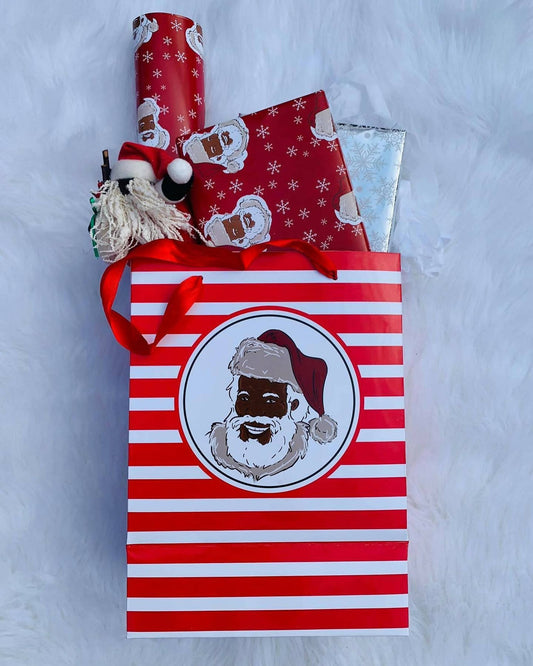 Black Santa Gift Bags (Set of 3 Bags)
