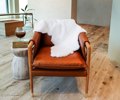 White Map of Africa Luxurious Faux Fur Rug/Throw