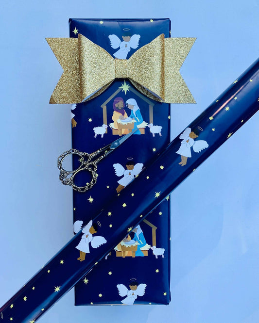 Black Nativity Wrapping Paper (Set of 5 sheets)