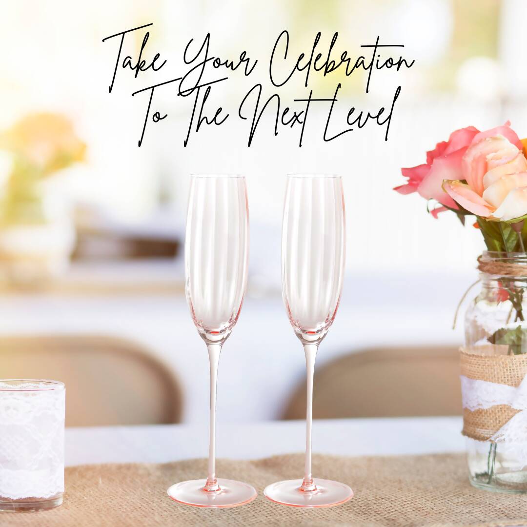 Pink Champagne Flutes