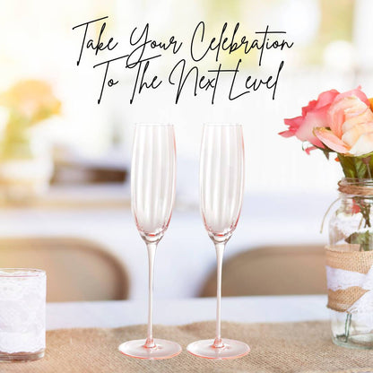 Pink Champagne Flutes